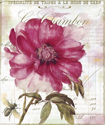 Framed Lepink With  Bee Print