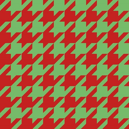 Framed Xmas Houndstooth Print