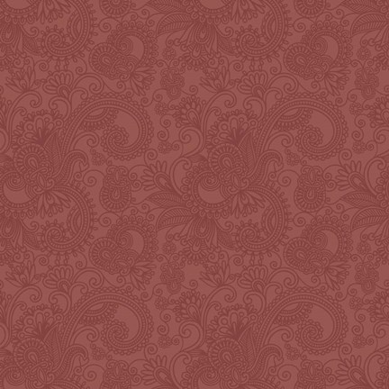 Framed Damask Red Print