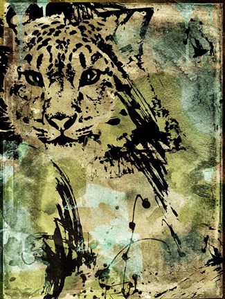Framed Leopard Ink Print