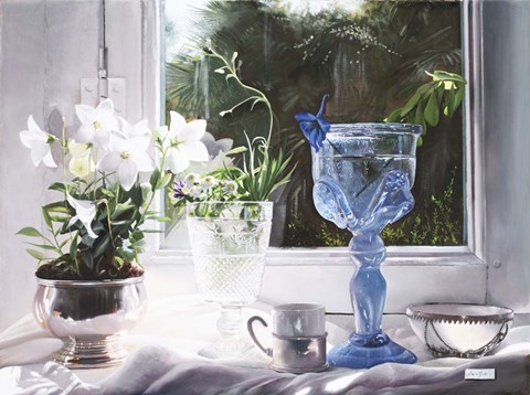 Framed Il Calice Blu Print