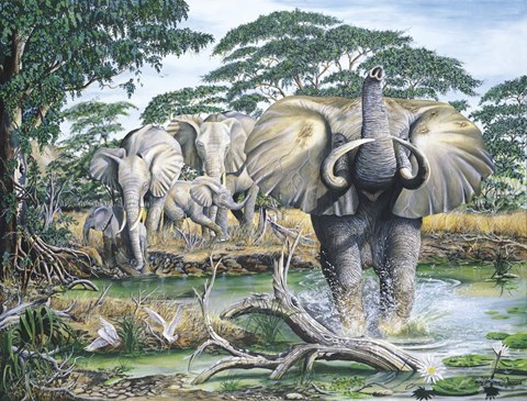 Framed Unrest On The Serengeti Print