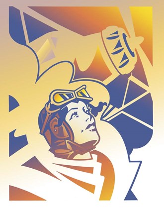 Framed Amelia Erhart Print