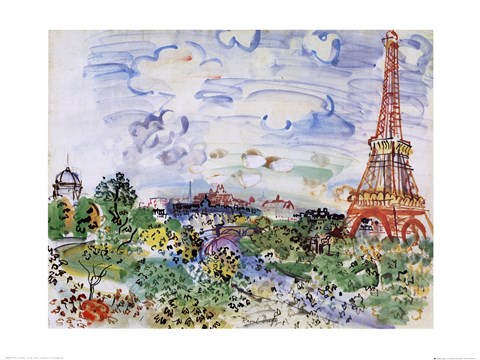 Framed Tour Eiffel 1935 Print