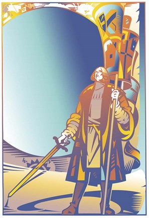 Framed Columbus Exploration Print