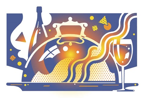 Framed Restaurant Guide Print