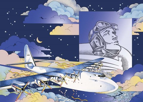 Framed Spruce Goose Print