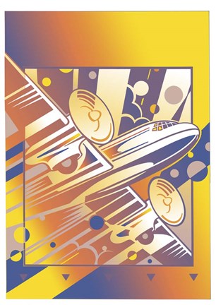 Framed Taking Off Yellow Print