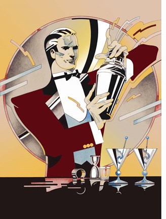 Framed Tending Bar Print