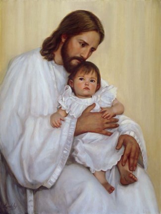 Framed Safely In His Arms Print