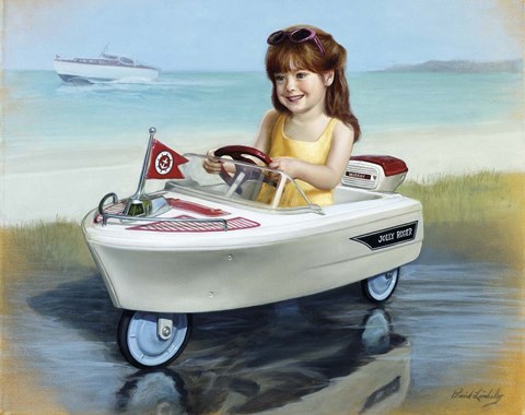 Framed 1968 Murray Jolly Rodger Print