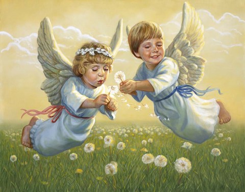 Framed Angels Print