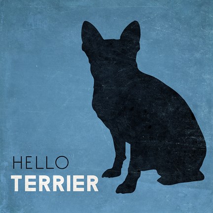Framed Hello Terrier Print