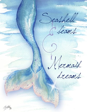 Framed Mermaid Tail I Print