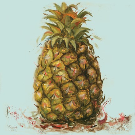 Framed Contempo Pineapple Square II Print
