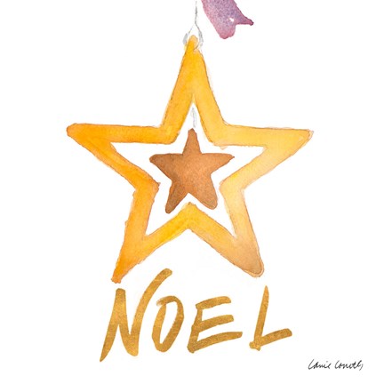 Framed Christmas Ornament and Word IV Print