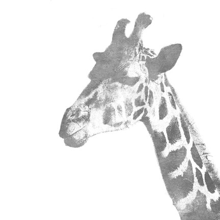 Framed Elegant Silver Safari II  (silver foil) Print