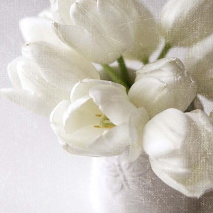 Framed Vanishing in the White Elegance Square Print