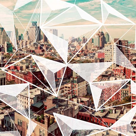 Framed Geometric Rivington I Print