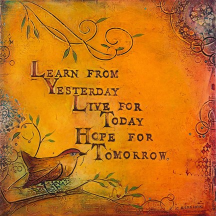 Framed Learn Live Hope I Print