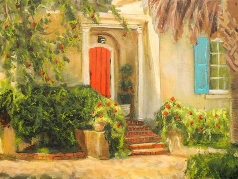 Framed Front Garden Tuscan Dreams I Print