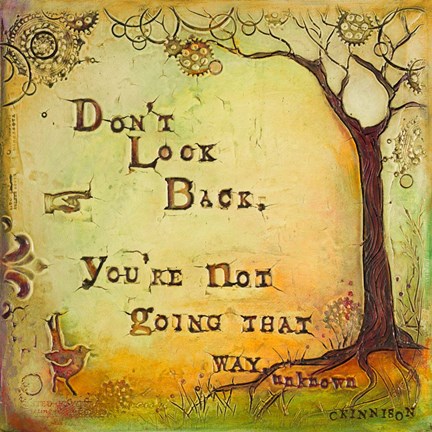 Framed Don't Look Back Print