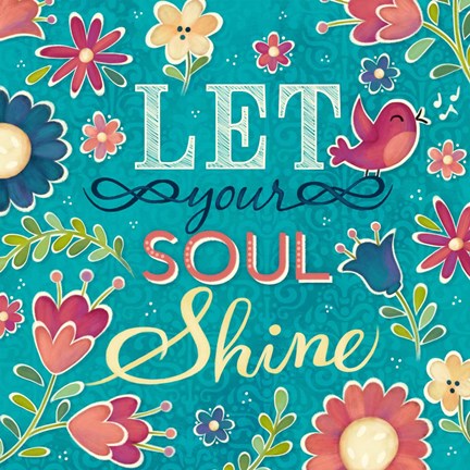 Framed Enjoy the Little Things Burst II Print