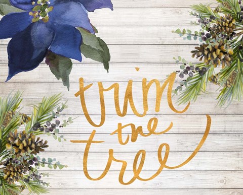 Framed Trim The Tree Print