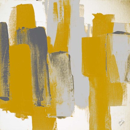 Framed Prevailing Gray Square II Print