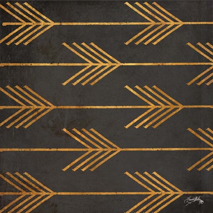 Framed Gold Arrow Modele II Print