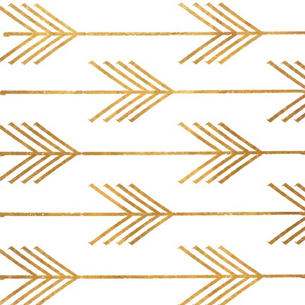 Framed Golden Arrows I Print