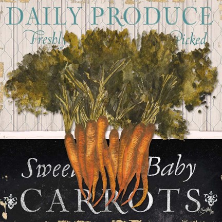 Framed Vegetable Farm Fresh II Print