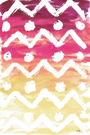 Framed Watercolor Pattern I Print