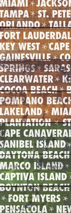 Framed Florida Wood Type Print