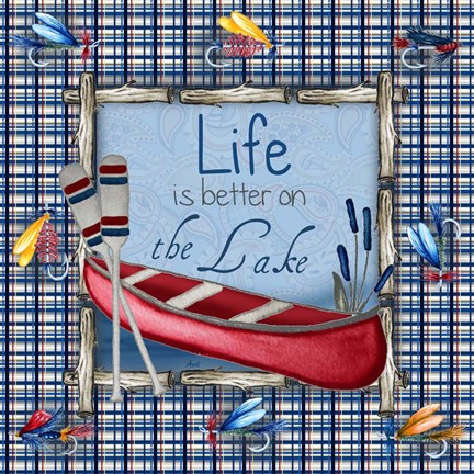 Framed On the Lake II Print