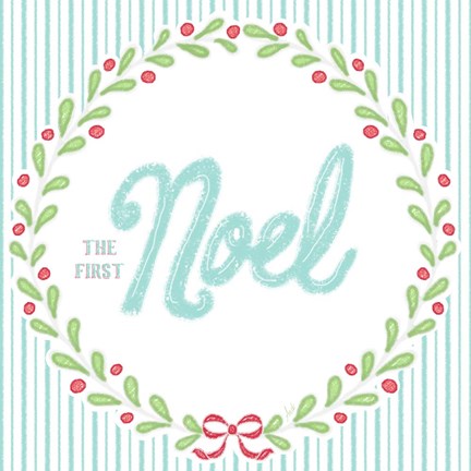 Framed Christmas Wreath I Print