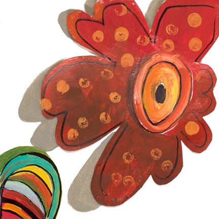 Framed Collage Flowers II Print