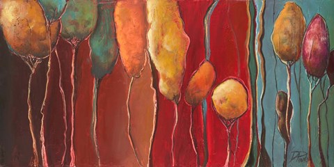 Framed Modern Trees I Print