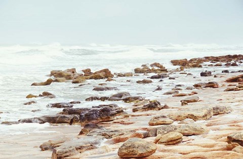 Framed Rock Beach Print