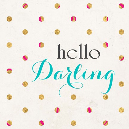 Framed Hello Darling Square Print