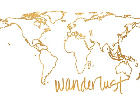 Framed Gold Wanderlust Print
