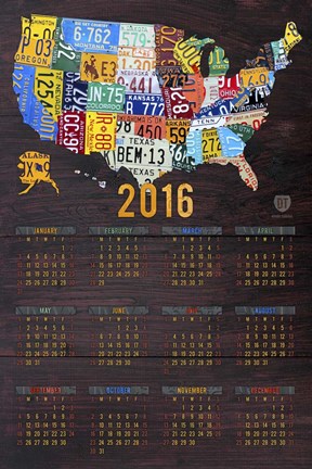 Framed 2016 Calendar Print