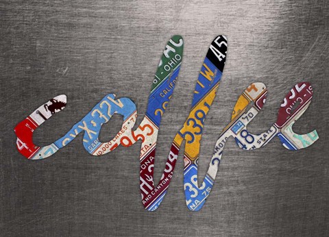 Framed Coffee Sign Metal Print