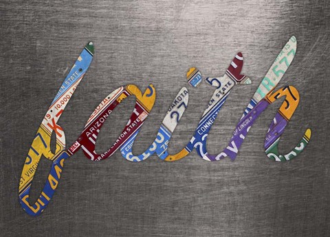 Framed Faith Sign Metal Print