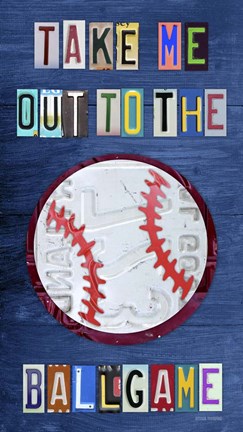 Framed Take Me Out To The Ballgame Print