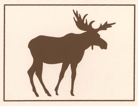 Framed Brown Moose Print