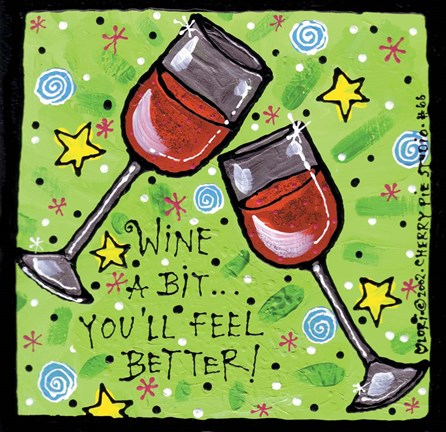 Framed Wine A Bit Print