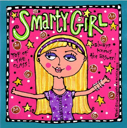 Framed Smarty Girl Print