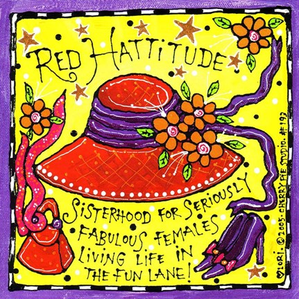 Framed Red Hattitude Print