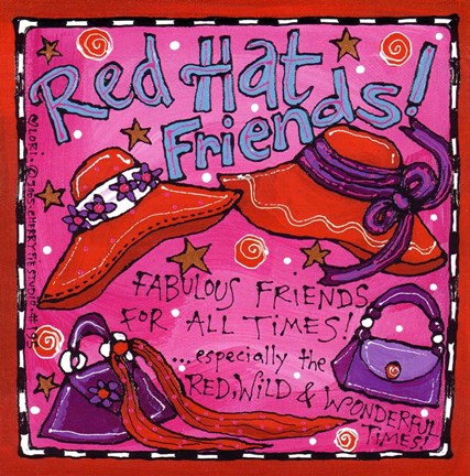 Framed Red Hat Friends Print